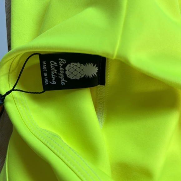 NEW WITH TAGS- Set super soft neon yellow leggings. Adult XS. - Picture 3 of 4